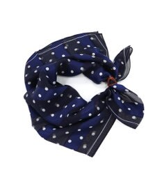 Marca 【Marcaオリジナル】サテンストライプドット 小判 サテンストライプ スカーフ