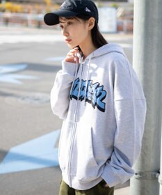 WEGO 【ユニセックス着用ITEM】ワッペンロゴZIPパーカー