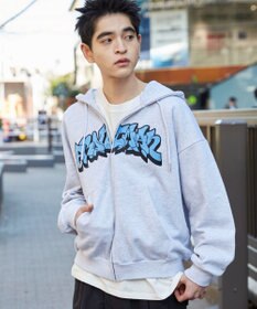 WEGO 【ユニセックス着用ITEM】ワッペンロゴZIPパーカー