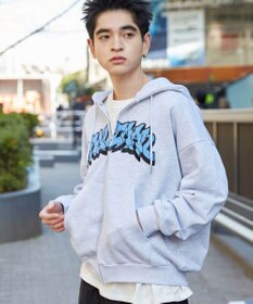 WEGO 【ユニセックス着用ITEM】ワッペンロゴZIPパーカー