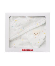 MIKI HOUSE HOT BISCUITS 【ミキハウス】 ガーゼバスポンチョギフトセット【BOX付き】