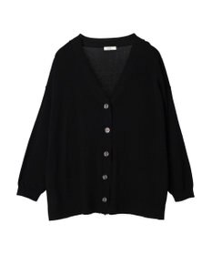 earth music&ecology サイドスリットルーズＶネックカーディガン