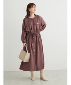 Green Parks ・ＥＬＥＮＣＡＲＥ　ＤＵＥ　イロイロ釦ドロストワンピース