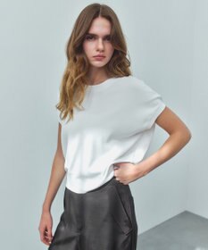 BEIGE， 【ロングセラー】LAURA / ストレッチ ドロップショルダーニット