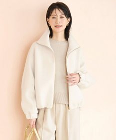 UNFILO L 【野呂佳代さん着用】BEAUTY FORM JERSEY+ ZIPブルゾン