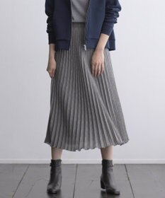 J.PRESS LADIES L 【洗える】テトロンレーヨンビエラ チェック プリーツ スカート