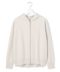 ICB L 【洗える】ソフトカシミヤミックス ジップアップ ニットパーカー