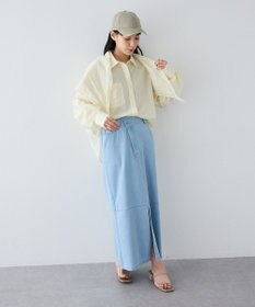 CRAFT STANDARD BOUTIQUE 【2点SET】スカーフ付きシアーストライプシャツ
