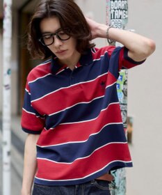 WEGO 【ユニセックス着用ITEM】ワンポイントボーダーポロ（SS）