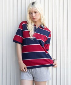 WEGO 【ユニセックス着用ITEM】ワンポイントボーダーポロ（SS）