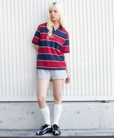 WEGO 【ユニセックス着用ITEM】ワンポイントボーダーポロ（SS）