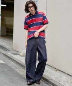 WEGO 【ユニセックス着用ITEM】ワンポイントボーダーポロ（SS）