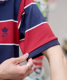WEGO 【ユニセックス着用ITEM】ワンポイントボーダーポロ（SS）