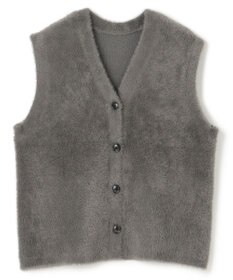 UNFILO L ナイロンシャギー カーディガン ベスト