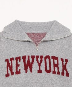 WEGO フラッフィーハーフジップニット