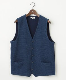 JOSEPH ABBOUD 【キングサイズ・清涼感】洗える！ストローヤーンニット ベスト