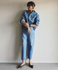 woadblue ＜坪田あさみさんコラボ＞SAROUEL Denim /サルエル デニムパンツ ライトブルー