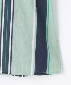 自由区 L 【着映える・涼やか】コットンストライププリントフリル ブラウス