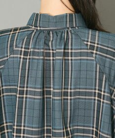 Green Parks ボウタイリボン付裾バルーンシャツワンピース