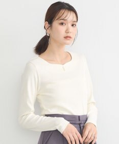 earth music&ecology ハートネックパールプルオーバー