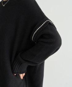 earth music&ecology 【洗濯機洗い可 / 選べる丈】アンチピリングC/A選べる丈配色ニット