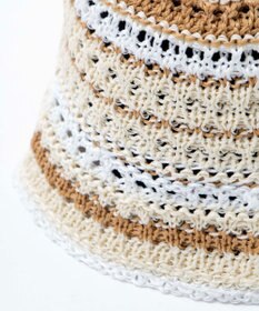 WEGO クロシェ編みボーダーハット