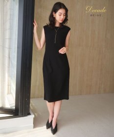 BEIGE， 【セットアップ対応】CINDY / 配色ライン クルーネックドレス