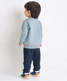 MIKI HOUSE HOT BISCUITS 【70-120cm】【Everyday Series】ワンポイント くすみカラー裏毛パイルトレーナー