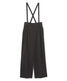 uncrave 【防しわ・UVカット・洗濯機洗い可】バルキーツイル ワイドパンツ(サスペンダー付き)（uncrave STANDARD）