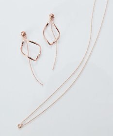 Phoebe 【限定セット】プチベゼルストーンネックレス×2wayグレースツイストラインイヤリング