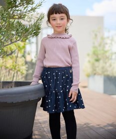 ANY KIDS ネコ×ドット刺繍 スキャッツ