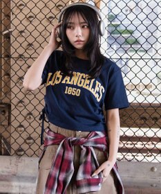 WEGO グラフィックサイドリボンドロストショートT