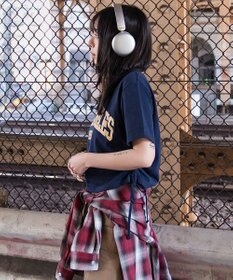 WEGO グラフィックサイドリボンドロストショートT