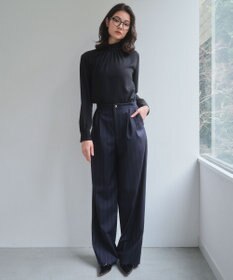 BEIGE， 【セットアップ対応】GEORGE / ウールストライプ  ツータックパンツ