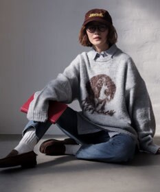 WEGO 【ユニセックス着用ITEM/MLサイズ展開/25年秋冬新作】ファジーグラフィックプルオーバー