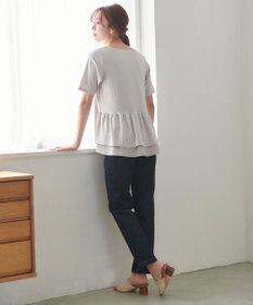 Feroux 【UVケア】バックペプラムチュニック Tシャツ