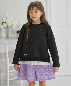 組曲 KIDS 【110-140㎝】ハートキルトジャガード トレーナー