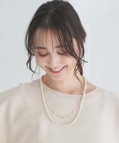 ANY SIS ジュエルパール調2連 ネックレス キスカ