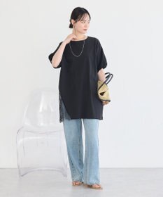 earth music&ecology アシメレースビッグTシャツ