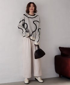 WEGO 【WEB限定/25年秋冬新作/ウエストゴム】裏ベロアワイドイージーパンツ