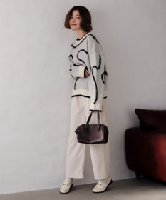 WEGO 【WEB限定/25年秋冬新作/ウエストゴム】裏ベロアワイドイージーパンツ