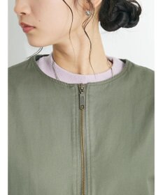 CRAFT STANDARD BOUTIQUE コットンギャバジンノーカラーＺＩＰブルゾン