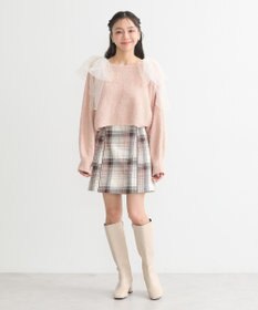 earth music&ecology コットンツイルチェックミニスカート