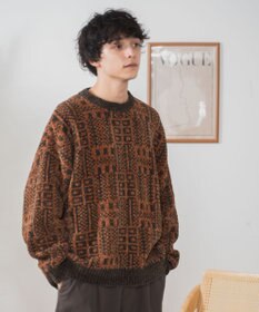 WEGO ベロアモール総柄プルオーバー