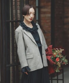 #Newans 【前後着用可能】【高山都さんコラボ】ビッグカラー２WAYブラウス