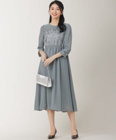 ANY SIS S 【洗える】フラワー刺繍パーツ ワンピース