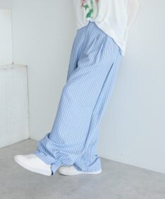 CRAFT STANDARD BOUTIQUE ベルトデザインワイドパンツ