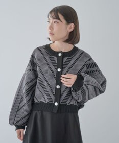 Green Parks ・ＥＬＥＮＣＡＲＥ　ＤＵＥ　ジャカードカーディガン