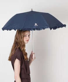 MOONBAT 【一級遮光/晴雨兼用/遮熱/UV】PAUL&JOE ACCESSOIRES(ポール & ジョー)晴雨兼用日傘 クリザンテームワンポイントフリル