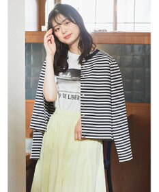 earth music&ecology パールスナップボタンカーディガン